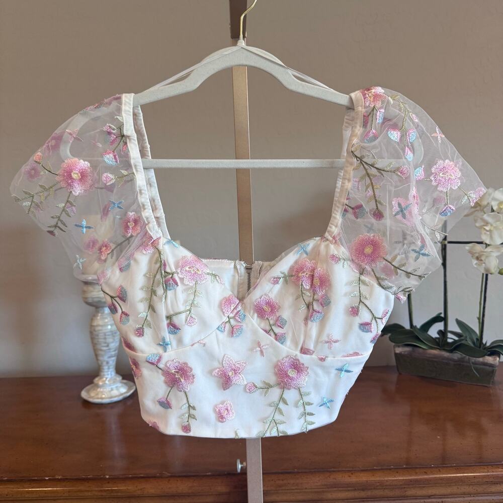 Altar’d State Ambrose Floral Embroidered Top & Skirt Set NWT Small - Picture 8 of 14